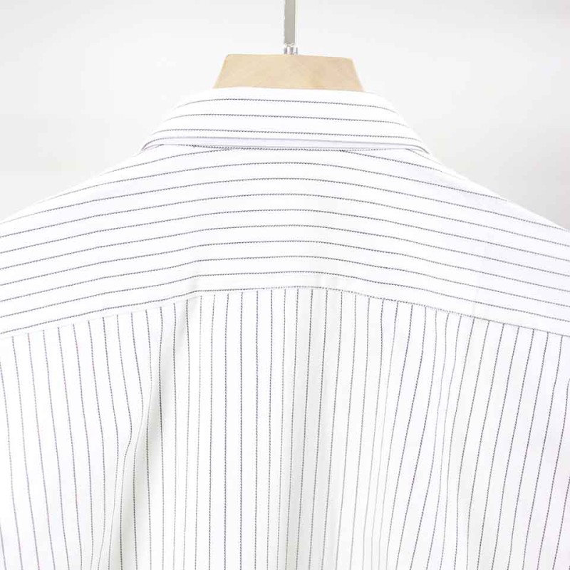 Sơ Mi Công Sở Kẻ Sọc Striped Cotton Màu Trắng Đen