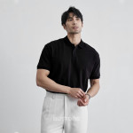 Áo Polo Tối Giản SIMPLICITY Vải CottonPoly Co Giãn Kiểu dáng Lịch Lãm,Sang Trọng Màu Đen