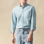 Sơ Mi Công Sở Kẻ Sọc Stripeed Cotton Màu Sọc Xanh SM_STRIPPED_004_Blue