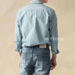 Sơ Mi Công Sở Kẻ Sọc Stripeed Cotton Màu Sọc Xanh SM_STRIPPED_004_Blue